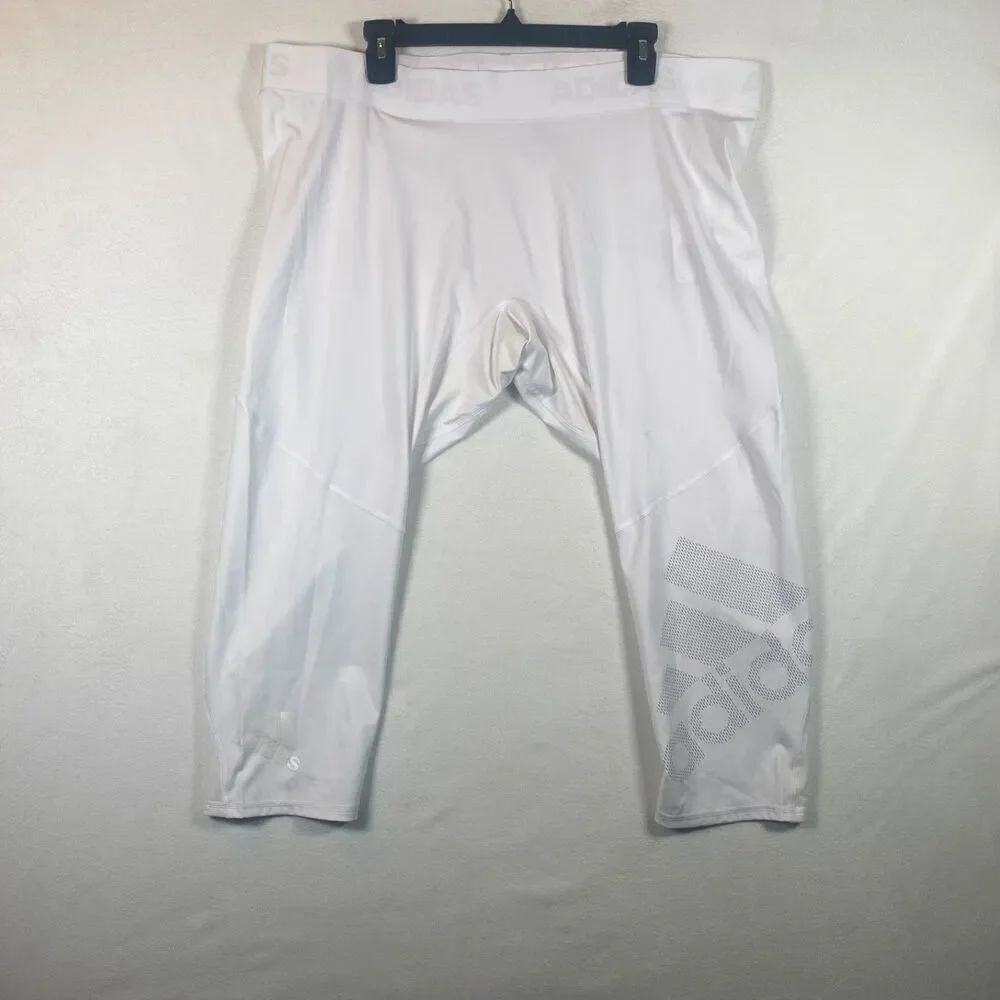 Adidas Alphaskin 3/4 Tights Men’s Size 3XL – White – NWT